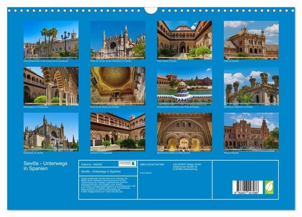 Produktbild: Sevilla - Unterwegs in Spanien (Wandkalender 2026 DIN A3 quer), CALVENDO Monatskalender