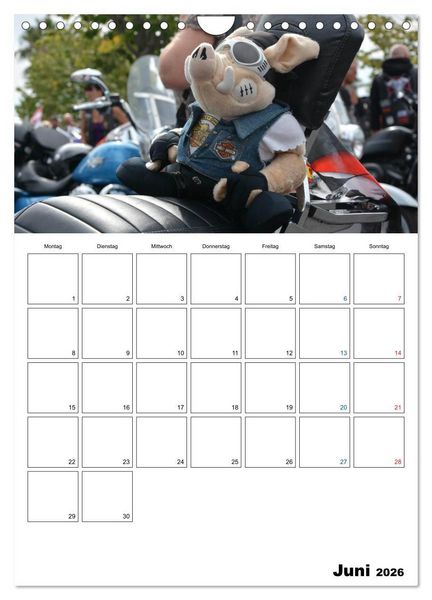 Produktbild: Harley Davidson Familienplaner (Wandkalender 2026 DIN A4 hoch), CALVENDO Monatskalender