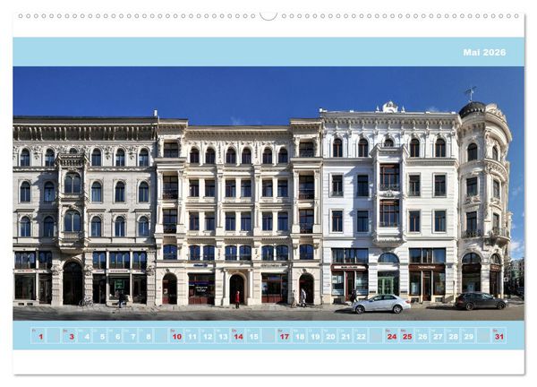 Produktbild: Leipzig Fassade 2026 (hochwertiger Premium Wandkalender 2026 DIN A2 quer), Kunstdruck in Hochglanz