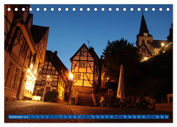 Produktbild: Essen Lichter der Nacht (Tischkalender 2026 DIN A5 quer), CALVENDO Monatskalender