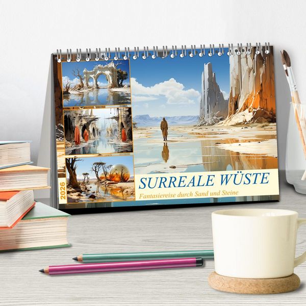 Produktbild: Surreale W&uuml;ste (Tischkalender 2026 DIN A5 quer), CALVENDO Monatskalender