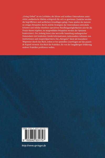 Produktbild: Going Global &mdash; Strategien, Methoden und Techniken des Auslandsgesch&auml;fts