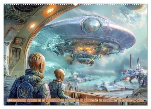 Produktbild: Science Fiction Reise - Ein visuelles Abenteuer (hochwertiger Premium Wandkalender 2027 DIN A2 quer), Kunstdruck in Hochglanz