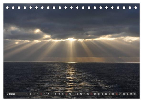Produktbild: Sonne, Meer und Wolken (Tischkalender 2026 DIN A5 quer), CALVENDO Monatskalender