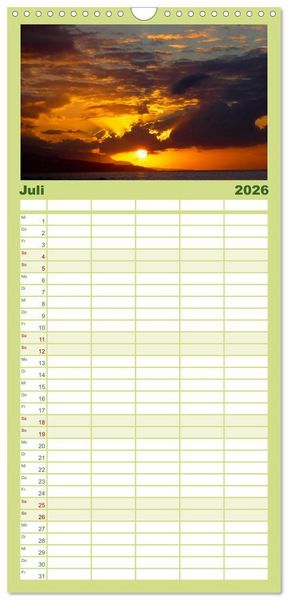 Produktbild: Familienplaner 2026 - Teneriffa - Insel der Vielf&auml;ltigkeit mit 5 Spalten (Wandkalender, 21 x 45 cm) CALVENDO