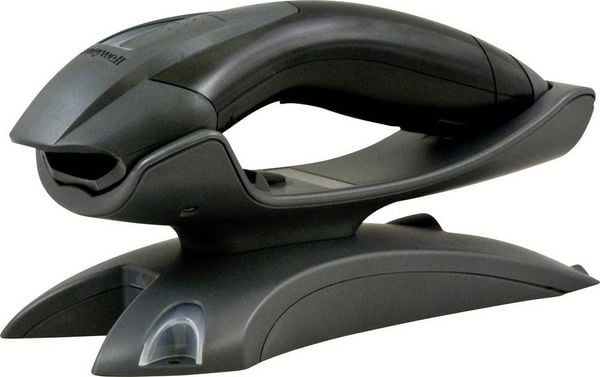 Honeywell 1202G-2USB-5 Barcode-Scanner Bluetooth® 1D Laser Schwarz Hand-Scanner inkl. Standfuß Bluetooth®, USB