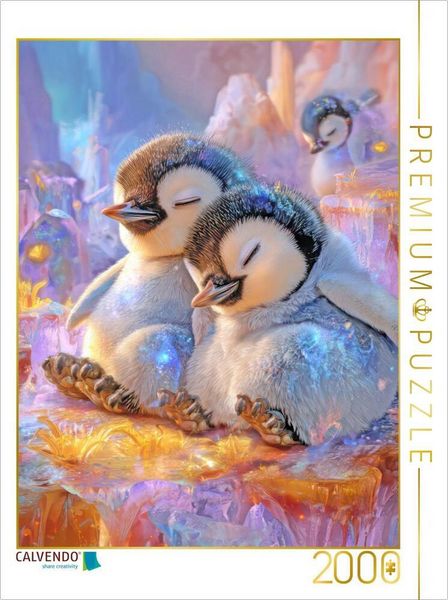 CALVENDO Puzzle Drollige Pinguine | 2000 Teile Lege-Größe 90x67cm Foto-Puzzle für glückliche Stunden