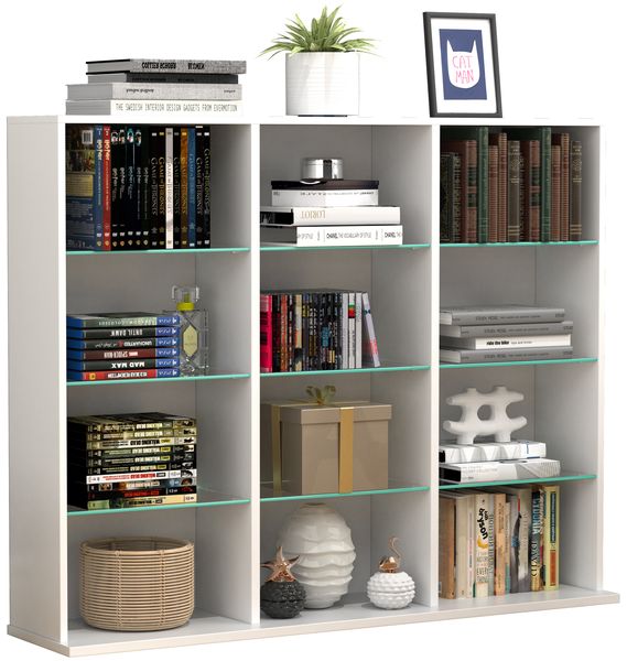 Holz CD DVD Standregal Bücherregal Regal Zilas L