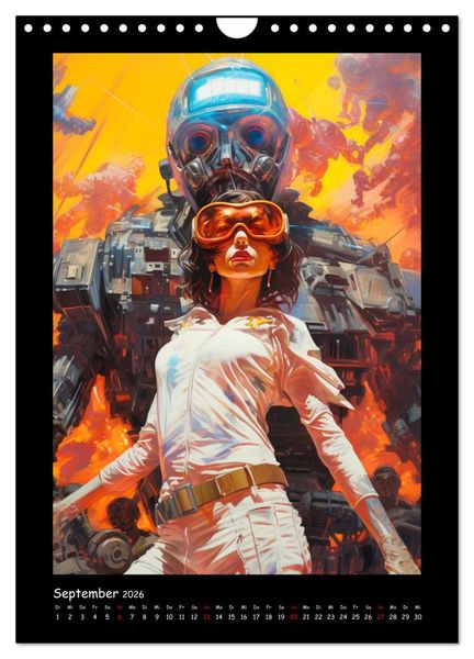 Produktbild: Galaktische Welten. Starke Space Opera-Illustrationen (Wandkalender 2026 DIN A4 hoch), CALVENDO Monatskalender