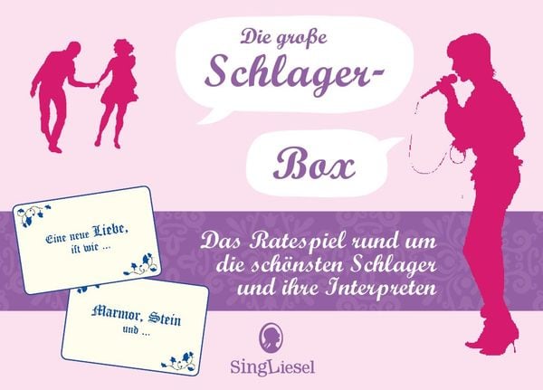 Die große Schlager-Box. Das Spiel für Senioren rund um die schönsten deutschen Schlager. Spiele Box mit 100 Karten.