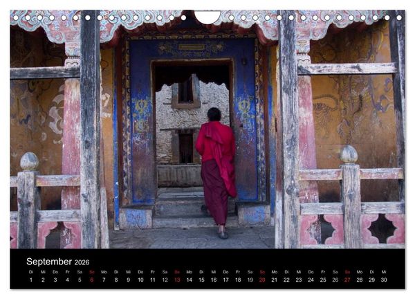 Produktbild: Bhutan 2026 - Land des Donnerdrachens (Wandkalender 2026 DIN A4 quer), CALVENDO Monatskalender