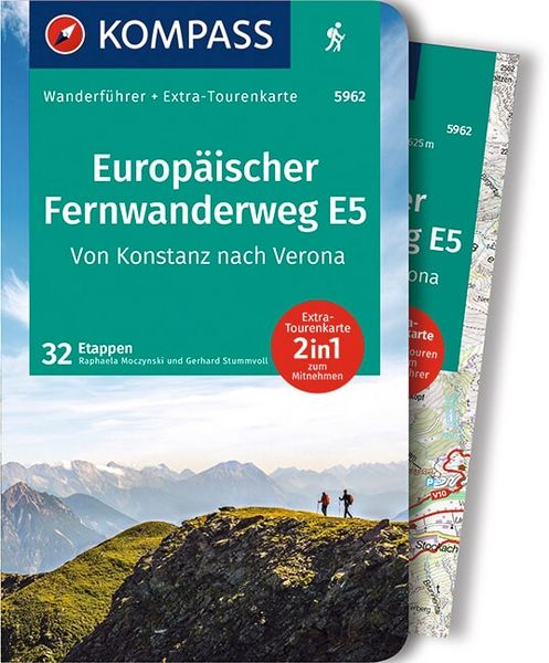 Produktbild: KOMPASS Wanderf&uuml;hrer 5962 Europ&auml;ischer Fernwanderweg E5, Von Konstanz nach Verona