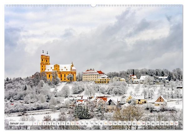 Produktbild: Ellwangen - Jagst im Ostalbkreis (hochwertiger Premium Wandkalender 2027 DIN A2 quer), Kunstdruck in Hochglanz