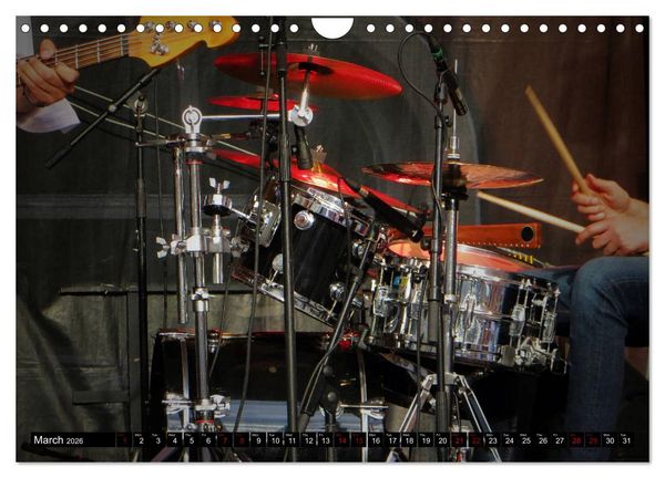 Produktbild: Drums On Stage - Let's Rock (Wall Calendar 2026 DIN A4 landscape), CALVENDO 12 Month Wall Calendar