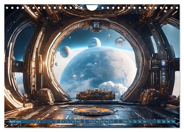 Produktbild: Alien Starships (Wandkalender 2026 DIN A4 quer), CALVENDO Monatskalender