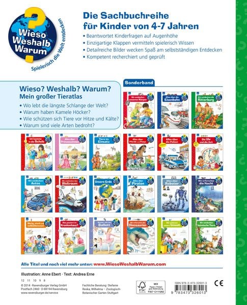 Produktbild: Wieso? Weshalb? Warum? Sonderband - Mein gro&szlig;er Tieratlas