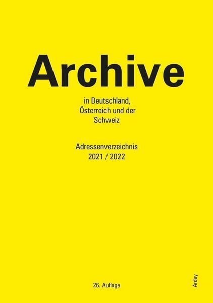 Produktbild: Archive in Deutschland, &Ouml;sterreich und der Schweiz
