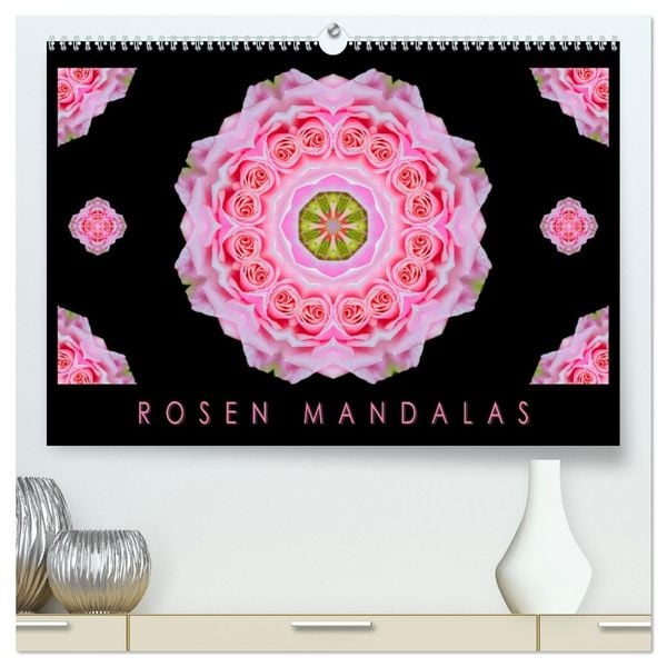 Produktbild: ROSEN MANDALAS (hochwertiger Premium Wandkalender 2027 DIN A2 quer), Kunstdruck in Hochglanz