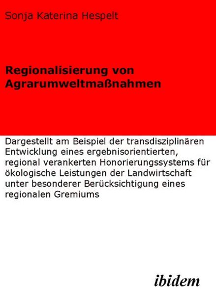 Ibidem Regionalisierung von Agrarumweltmaßnahmen