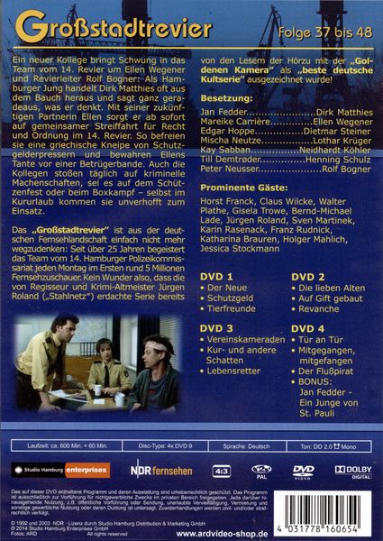 Produktbild: Gro&szlig;stadtrevier - Box 01/Folge 37-48 [4 DVDs] - Softbox