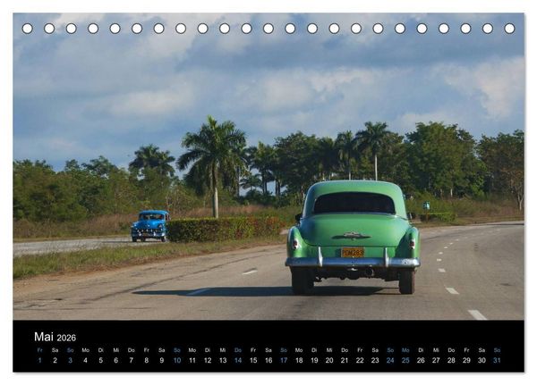Produktbild: On the road in Cuba (Tischkalender 2026 DIN A5 quer), CALVENDO Monatskalender