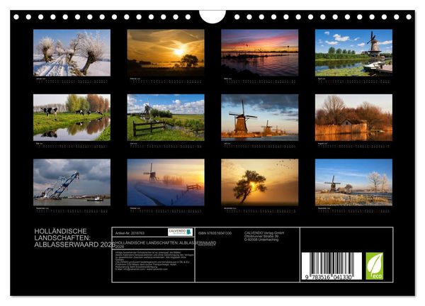 Produktbild: HOLL&Auml;NDISCHE LANDSCHAFTEN: ALBLASSERWAARD 2026 (Wandkalender 2026 DIN A4 quer), CALVENDO Monatskalender
