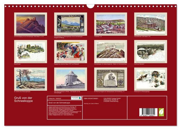 Produktbild: Gru&szlig; von der Schneekoppe (Wandkalender 2026 DIN A3 quer), CALVENDO Monatskalender