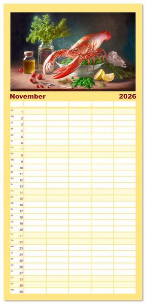 Produktbild: Familienplaner 2026 - Endlich erfolgreich geschieden mit 5 Spalten (Wandkalender, 21 x 45 cm) CALVENDO