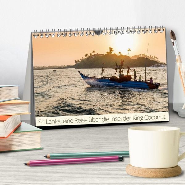 Produktbild: Sri Lanka, eine Reise &uuml;ber die Insel der King Coconut (Tischkalender 2026 DIN A5 quer), CALVENDO Monatskalender