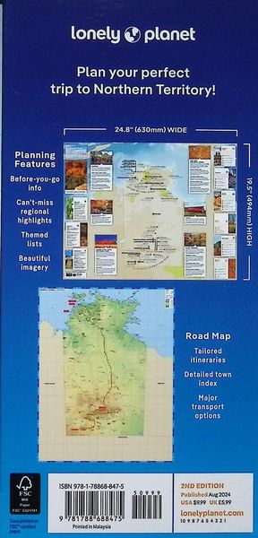 Produktbild: Lonely Planet Northern Territory Planning Map