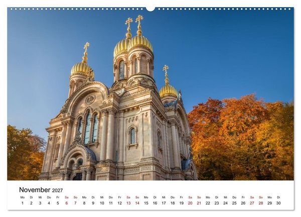 Produktbild: Wiesbadener Impressionen (Wandkalender 2027 DIN A2 quer), CALVENDO Monatskalender