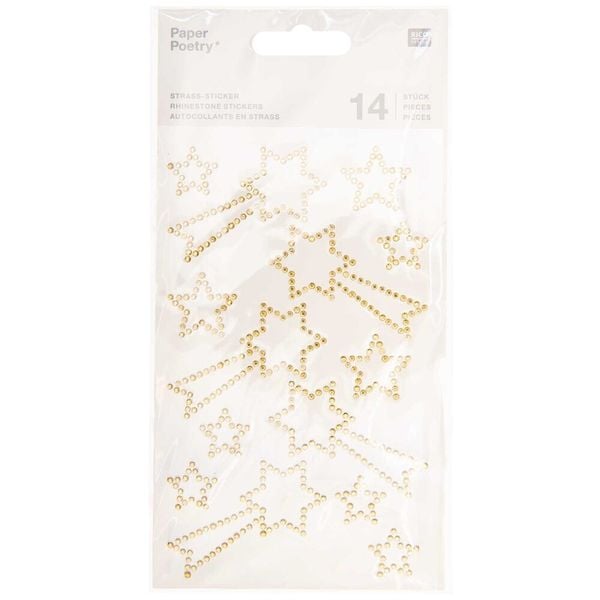 Produktbild: Strass-Sticker Sternschnuppen, 14 St&uuml;ck
