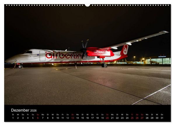 Produktbild: Flugzeuge bei Nacht (hochwertiger Premium Wandkalender 2026 DIN A2 quer), Kunstdruck in Hochglanz