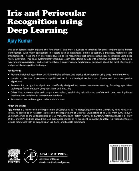 Produktbild: Iris and Periocular Recognition using Deep Learning