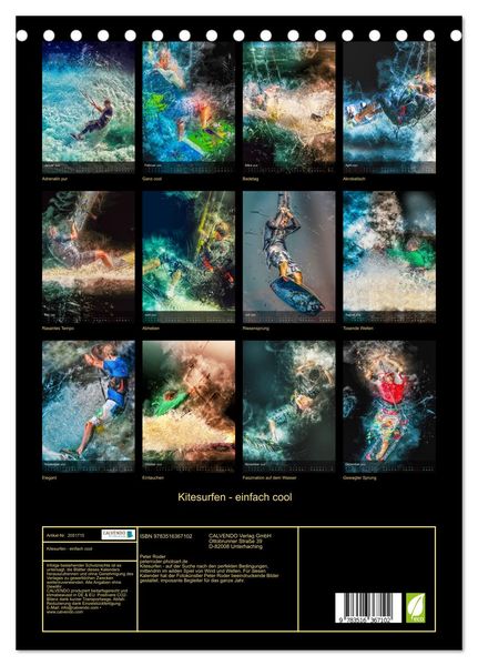Produktbild: Kitesurfen - einfach cool (Tischkalender 2026 DIN A5 hoch), CALVENDO Monatskalender