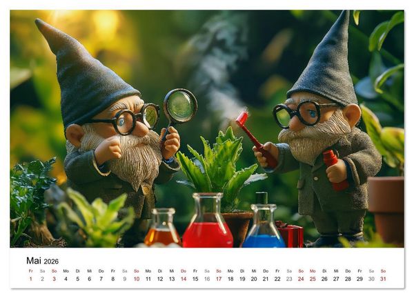 Produktbild: Berufe der Gartenzwerge (Wandkalender 2026 DIN A4 quer), CALVENDO Monatskalender