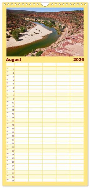Produktbild: Familienplaner 2026 - Unterwegs in Australiens Nationalparks mit 5 Spalten (Wandkalender, 21 x 45 cm) CALVENDO