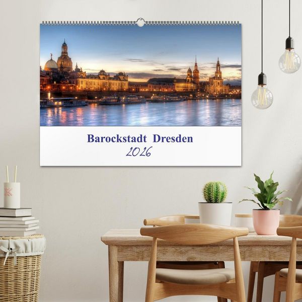 Produktbild: Barockstadt Dresden (Wandkalender 2026 DIN A2 quer), CALVENDO Monatskalender