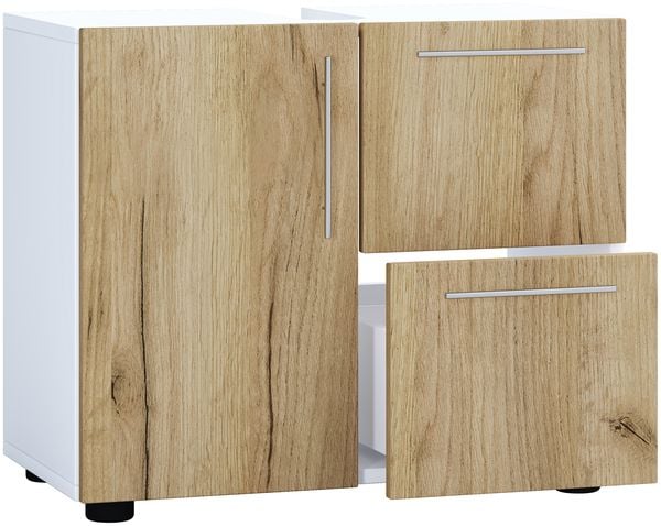 Holz Badunterschrank Flandu Schublade