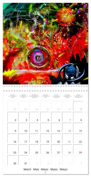 Produktbild: ACTIVE GALAXIES (Wall Calendar 2026 12 &times; 12 Inch) CALVENDO 12 Month Wall Calendar