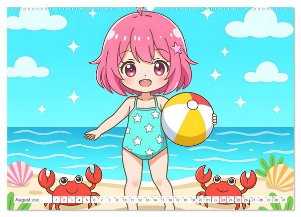 Produktbild: Kawaii Traumwelten (Wandkalender 2026 DIN A2 quer), CALVENDO Monatskalender