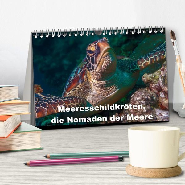 Produktbild: Meeresschildkr&ouml;ten, die Nomaden der Meere (Tischkalender 2026 DIN A5 quer), CALVENDO Monatskalender
