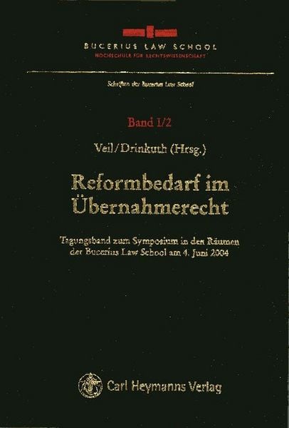 Produktbild: Reformbedarf im &Uuml;bernahmerecht