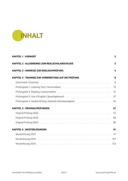 Produktbild: Pr&uuml;fungsheft & Training &ndash; 2026 Englisch Realschulabschluss &ndash; Bayern &ndash; Original-Pr&uuml;fungen und L&ouml;sungen