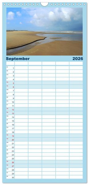 Produktbild: Familienplaner 2026 - Nordseetr&auml;umereien mit 5 Spalten (Wandkalender, 21 x 45 cm) CALVENDO