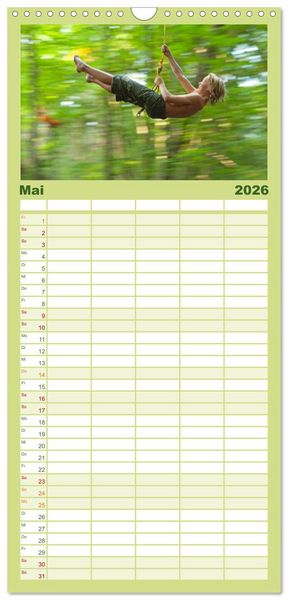 Produktbild: Familienplaner 2026 - Wir lieben die Natur! mit 5 Spalten (Wandkalender, 21 x 45 cm) CALVENDO