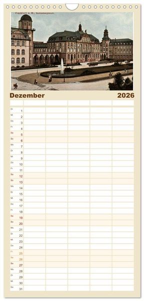 Produktbild: Familienplaner 2026 - Es war einmal... in Frankfurt (Main) mit 5 Spalten (Wandkalender, 21 x 45 cm) CALVENDO