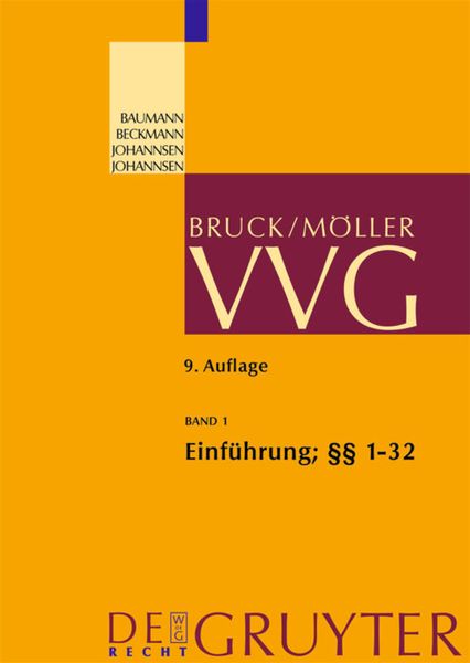 Produktbild: VVG / Einf&uuml;hrung; &sect;&sect; 1-32 VVG