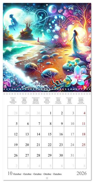 Produktbild: La nature f&eacute;erique (Calendrier mural carr&eacute; 2026 30x30 cm) Calendrier double avec une page pour vos prises de notes