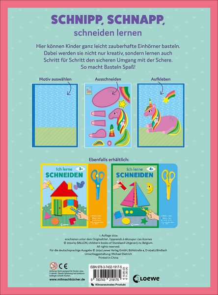 Produktbild: Ich lerne schneiden - Zauberhafte Einh&ouml;rner